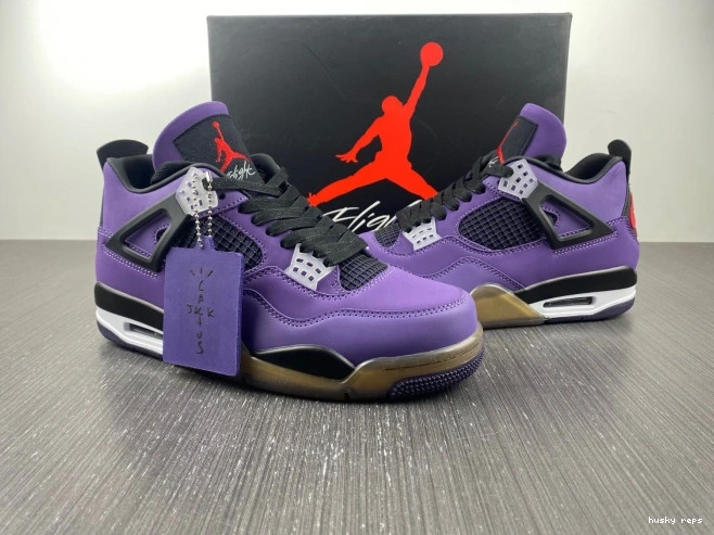 Cheap Husky Jordan (Friends Scott 766296 Travis Family) and 4 Purple Retro LN4 0726